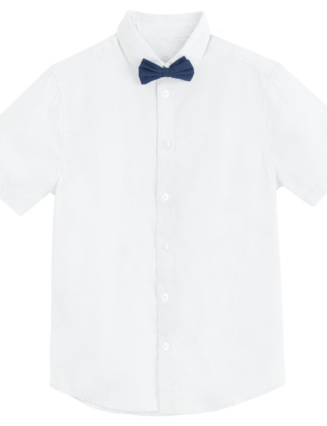 Short-Sleeve Shirt and Bow Tie