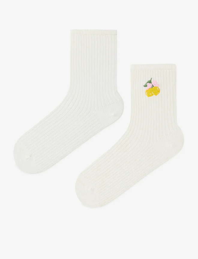 PHEQLLHT26IY Գուլպա 2 զույգ BOWTIE LEMON 2LI SKT