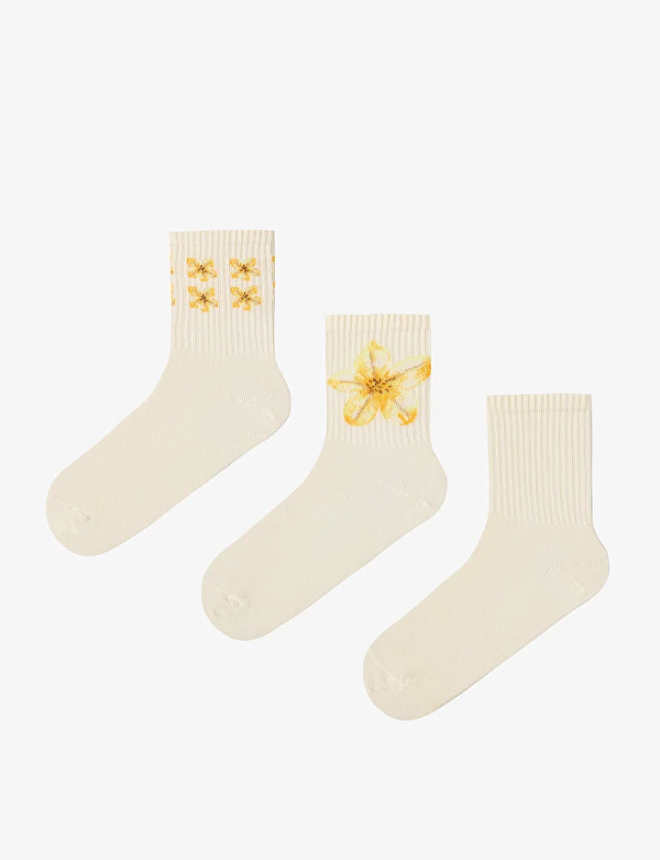 PHLM3LOS26IY Գուլպա 3 զույգ YELLOW FLORAL 3LU SKT