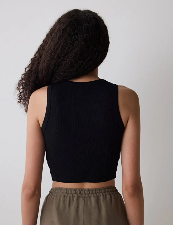 PHP8Y4TJ25IY Տոպ անթև BASIC RIB CROP TOP FASHION