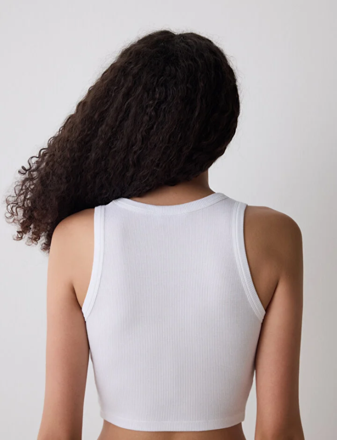 PHP8Y4TJ25IY Տոպ անթև BASIC RIB CROP TOP FASHION