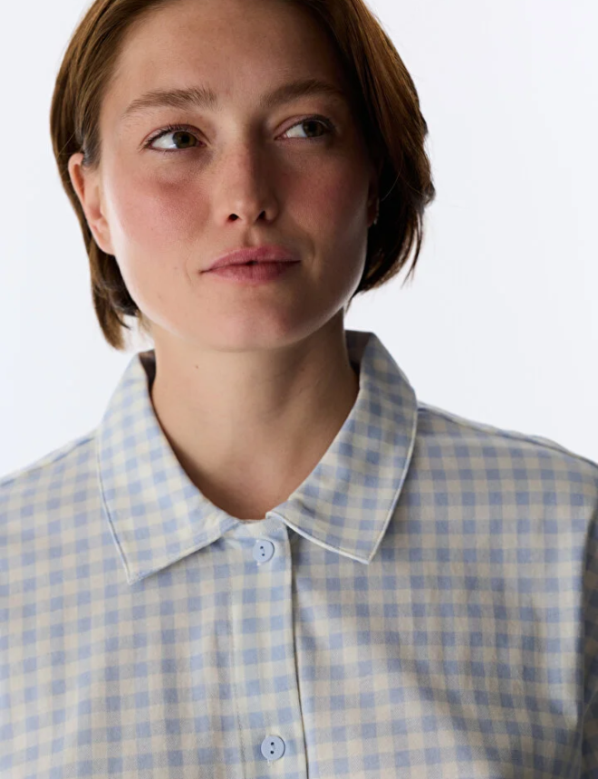 Short-Sleeve Shirt and Pants Pajama Set