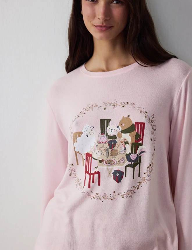 PNWP9CF625SK Սվիտշոտ  GOOD MOOD PINK SWEATSHIRT