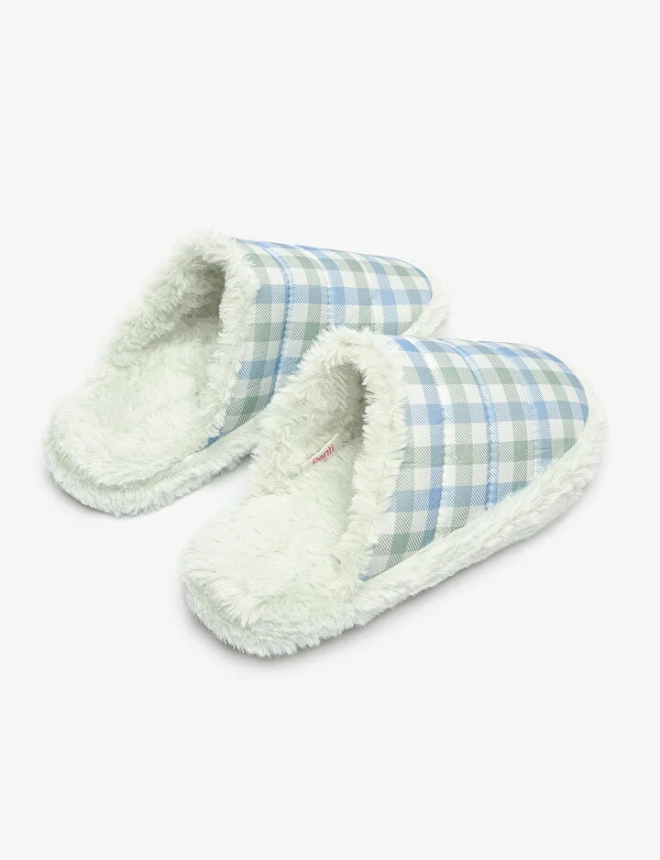 PNYL4JSX24SK Հողաթափ GREEN GINGHAM TERLIK FASHION